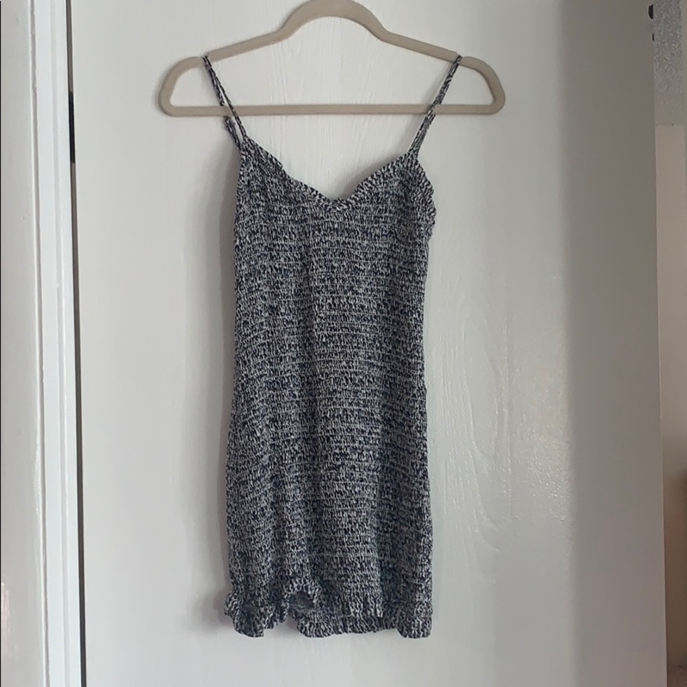 Form fitted patterned dress.